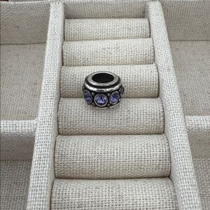 Brighton Silver Spacer Ring with Purple Lavender Stones